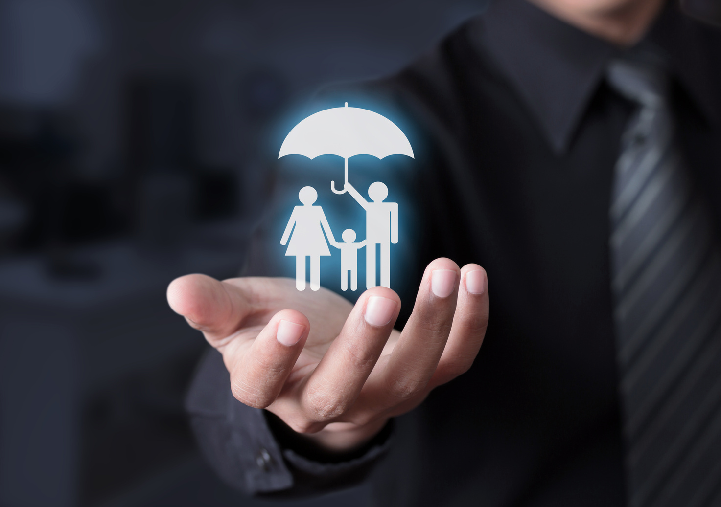 Family life insurance concept